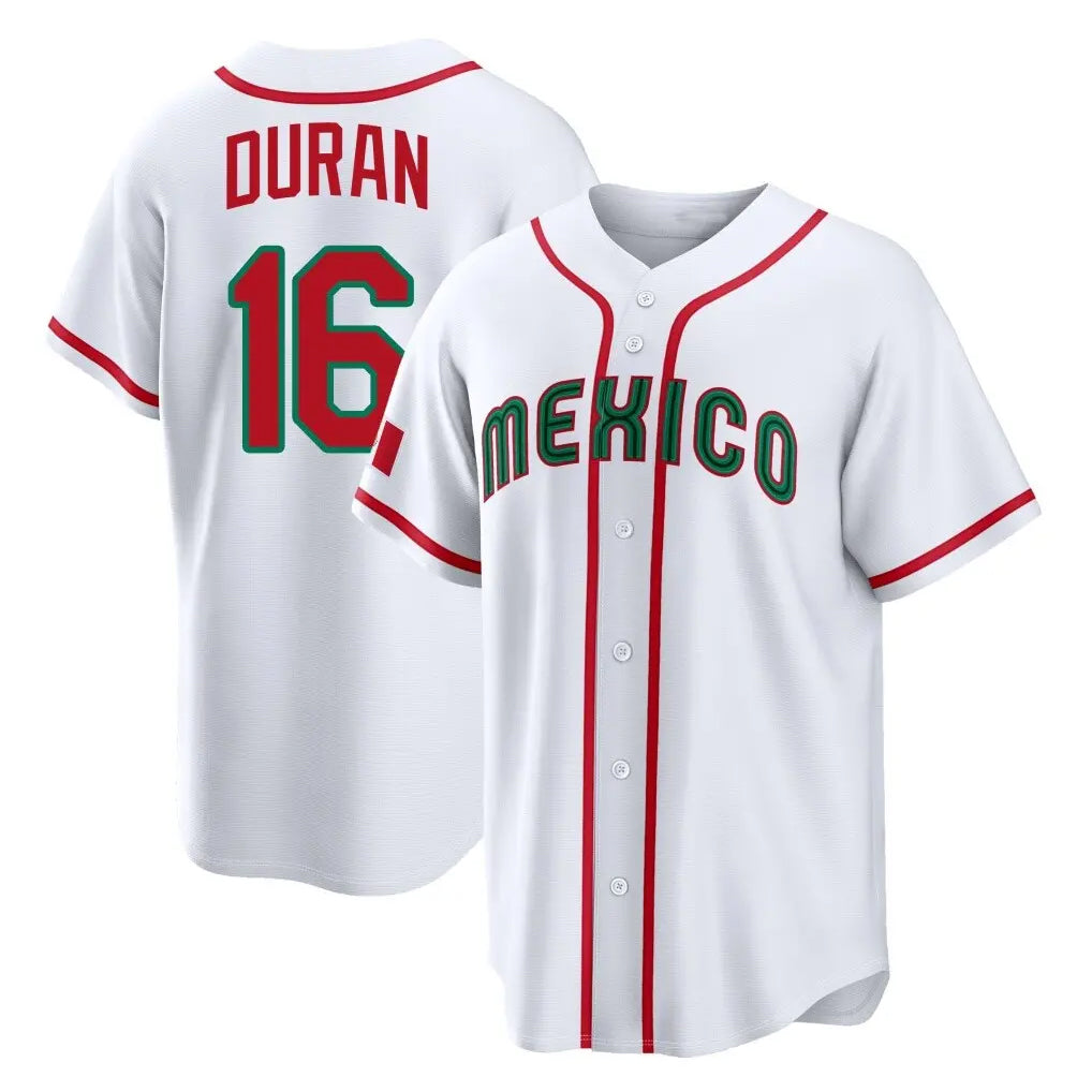 MATTH B.Red Sox #16 Jarren Duran Player White Mexico 2026 World Classic Home Game Stitched Jerseys