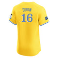 MATTH B.Red Sox #16 Jarren Duran Player Yellow Limited Elite Home Game Stitched Jerseys