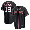 MATTH B.Red Sox #19 Roman Anthony Player Black Out Home Game Stitched Jerseys