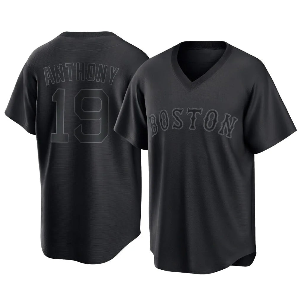 MATTH B.Red Sox #19 Roman Anthony Player Black T-shirt Home Game Stitched Jerseys