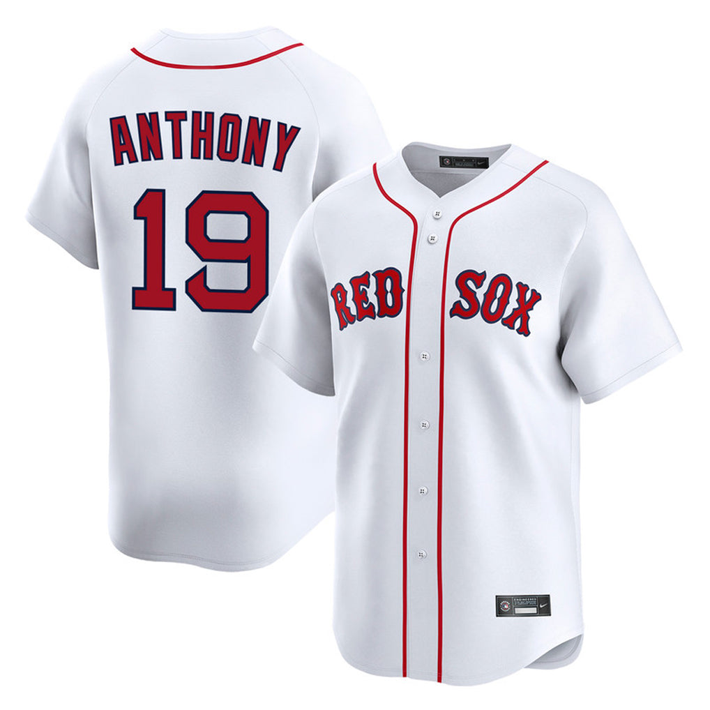 MATTH B.Red Sox #19 Roman Anthony Player White Limited Home Game Stitched Jerseys