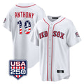 MATTH B.Red Sox #19 Roman Anthony Player White USA 250 Fourth of July Home Game Stitched Jerseys