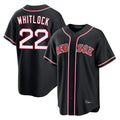 MATTH B.Red Sox #22 Garrett Whitlock Player Black Out Home Game Stitched Jerseys