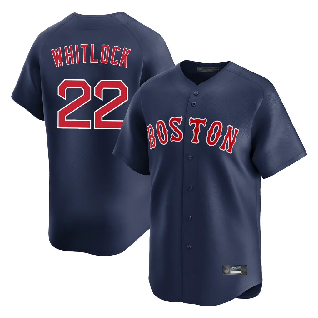 MATTH B.Red Sox #22 Garrett Whitlock Player Navy Limited Home Game Stitched Jerseys
