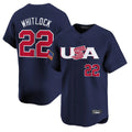 MATTH B.Red Sox #22 Garrett Whitlock Player Navy USA World Classic Home Game Stitched Jerseys
