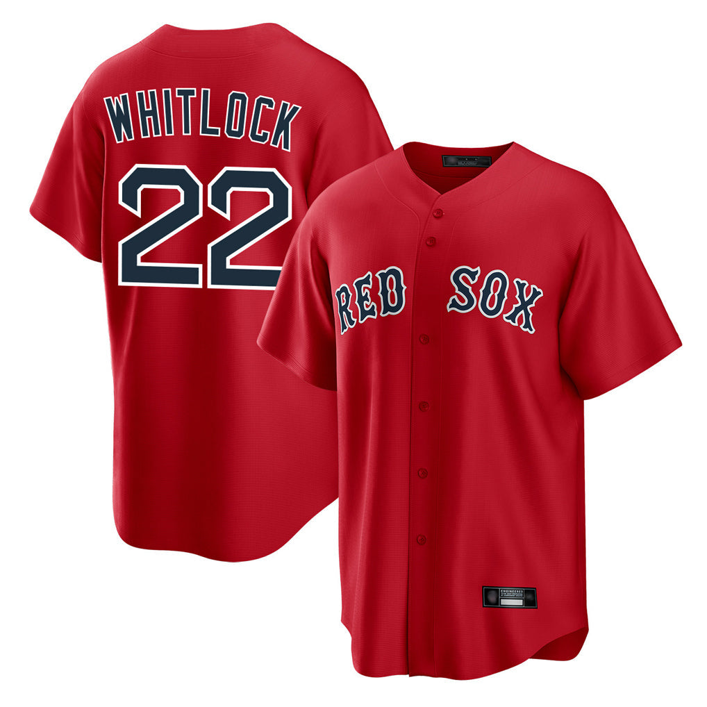 MATTH B.Red Sox #22 Garrett Whitlock Player Red Home Game Stitched Jerseys