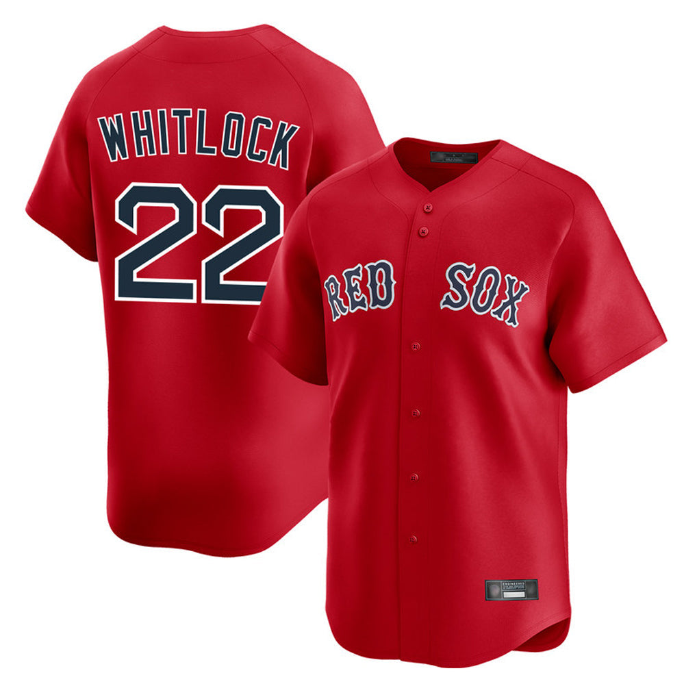 MATTH B.Red Sox #22 Garrett Whitlock Player Red Limited Home Game Stitched Jerseys