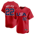 MATTH B.Red Sox #22 Garrett Whitlock Player Red USA World Classic Home Game Stitched Jerseys