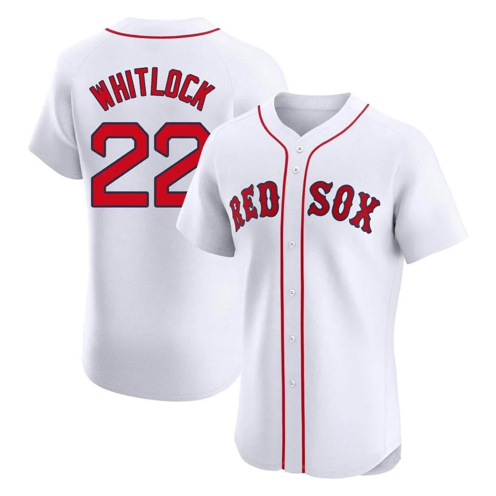 MATTH B.Red Sox #22 Garrett Whitlock Player White Limited Elite Home Game Stitched Jerseys