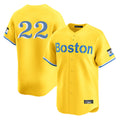 MATTH B.Red Sox #22 Garrett Whitlock Player Yellow Limited Home Game Stitched Jerseys