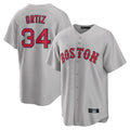 MATTH B.Red Sox #34 David Ortiz Player Gray Road Home Game Stitched Jerseys