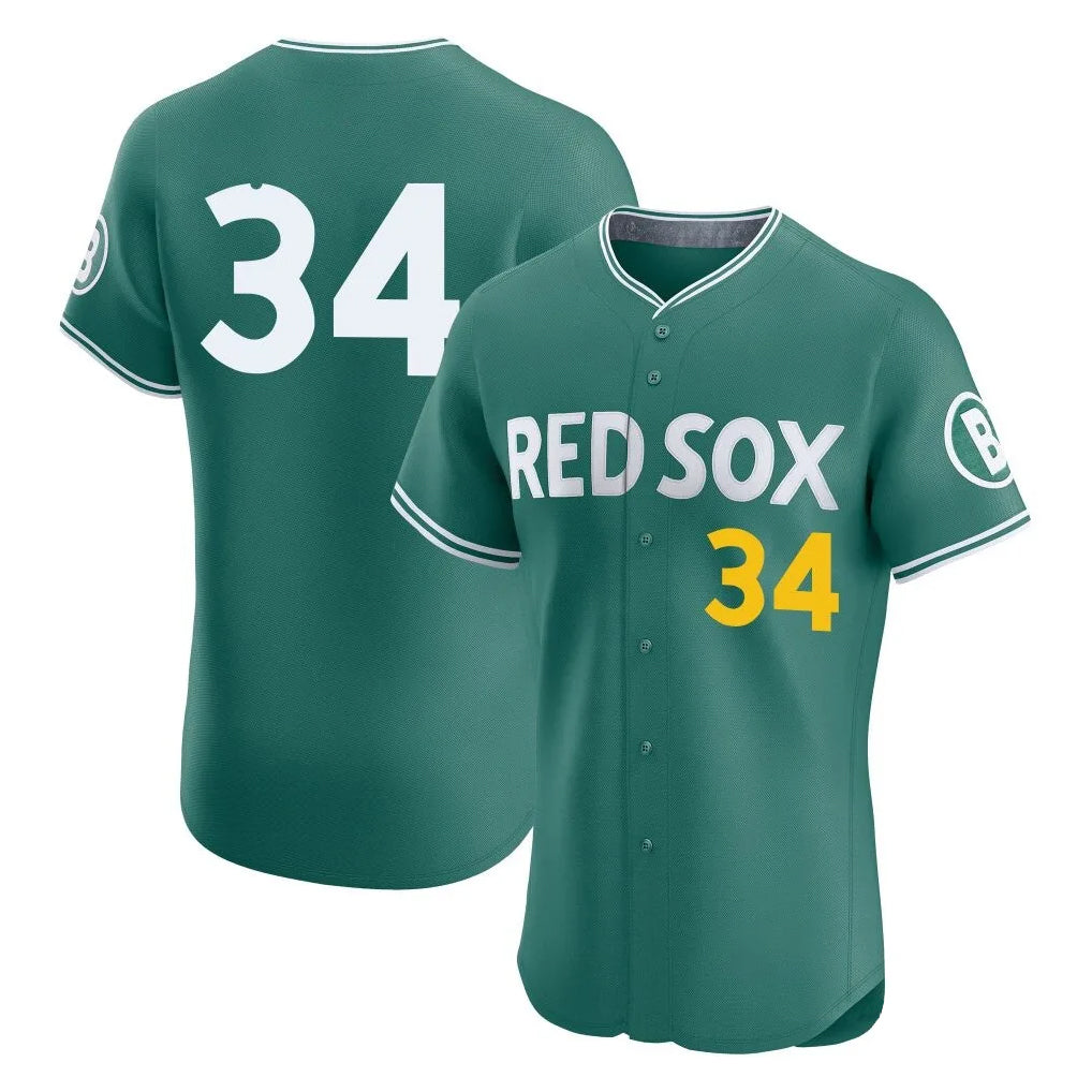 MATTH B.Red Sox #34 David Ortiz Player Green City Connect Limited Elite Home Game Stitched Jerseys