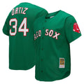 MATTH B.Red Sox #34 David Ortiz Player Green Mitchell & Ness Cooperstown Collection Mesh Home Stitched Jerseys