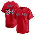 MATTH B.Red Sox #34 David Ortiz Player Red Limited Home Game Stitched Jerseys