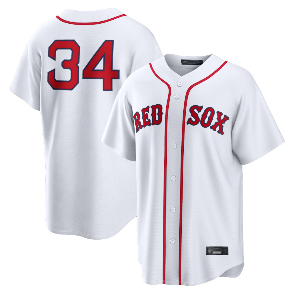MATTH B.Red Sox #34 David Ortiz Player White Home Game Stitched Jerseys