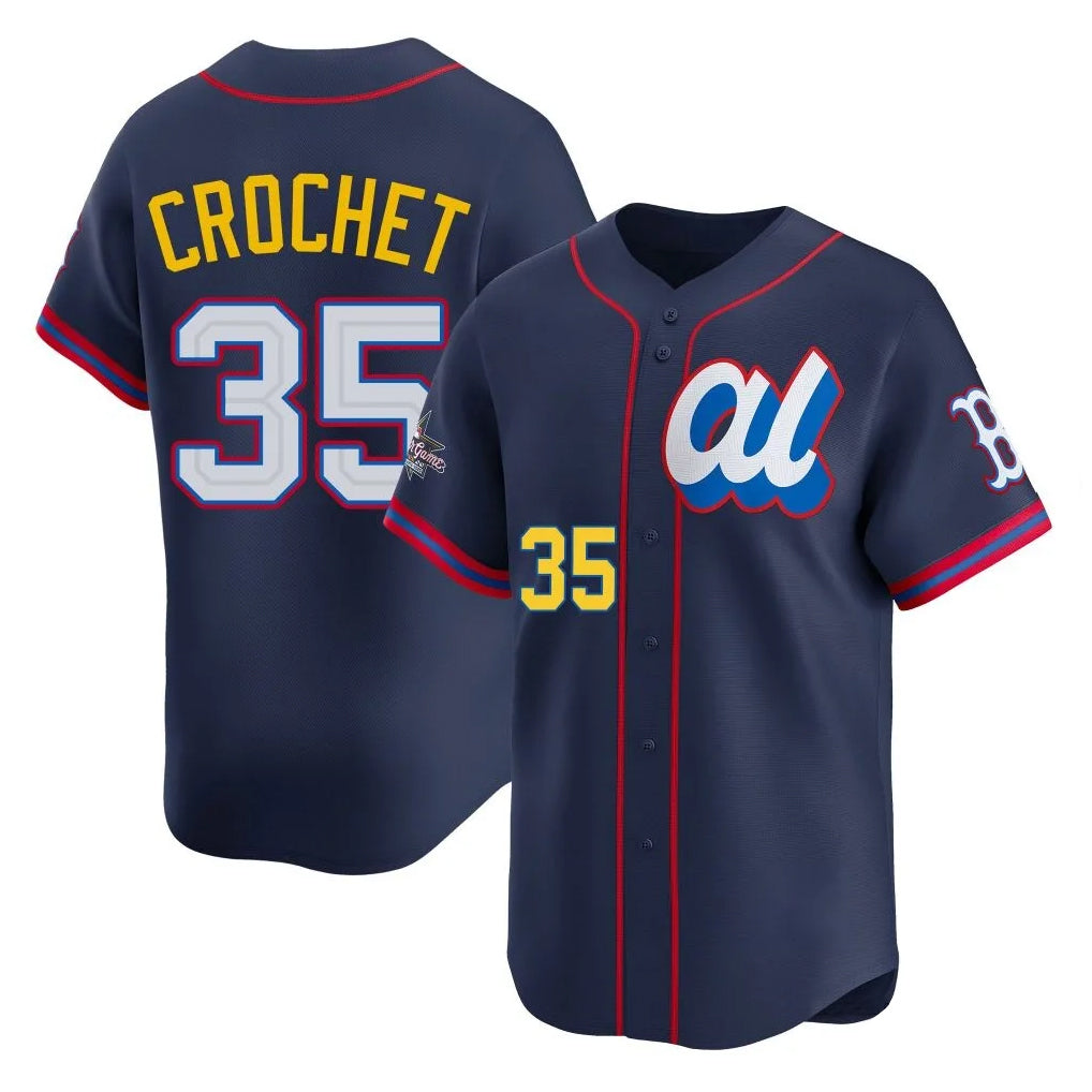 MATTH B.Red Sox #35 Garrett Crochet Player Navy American League All-Star Edition Game Stitched Jerseys
