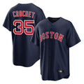 MATTH B.Red Sox #35 Garrett Crochet Player Navy Home Game Stitched Jerseys