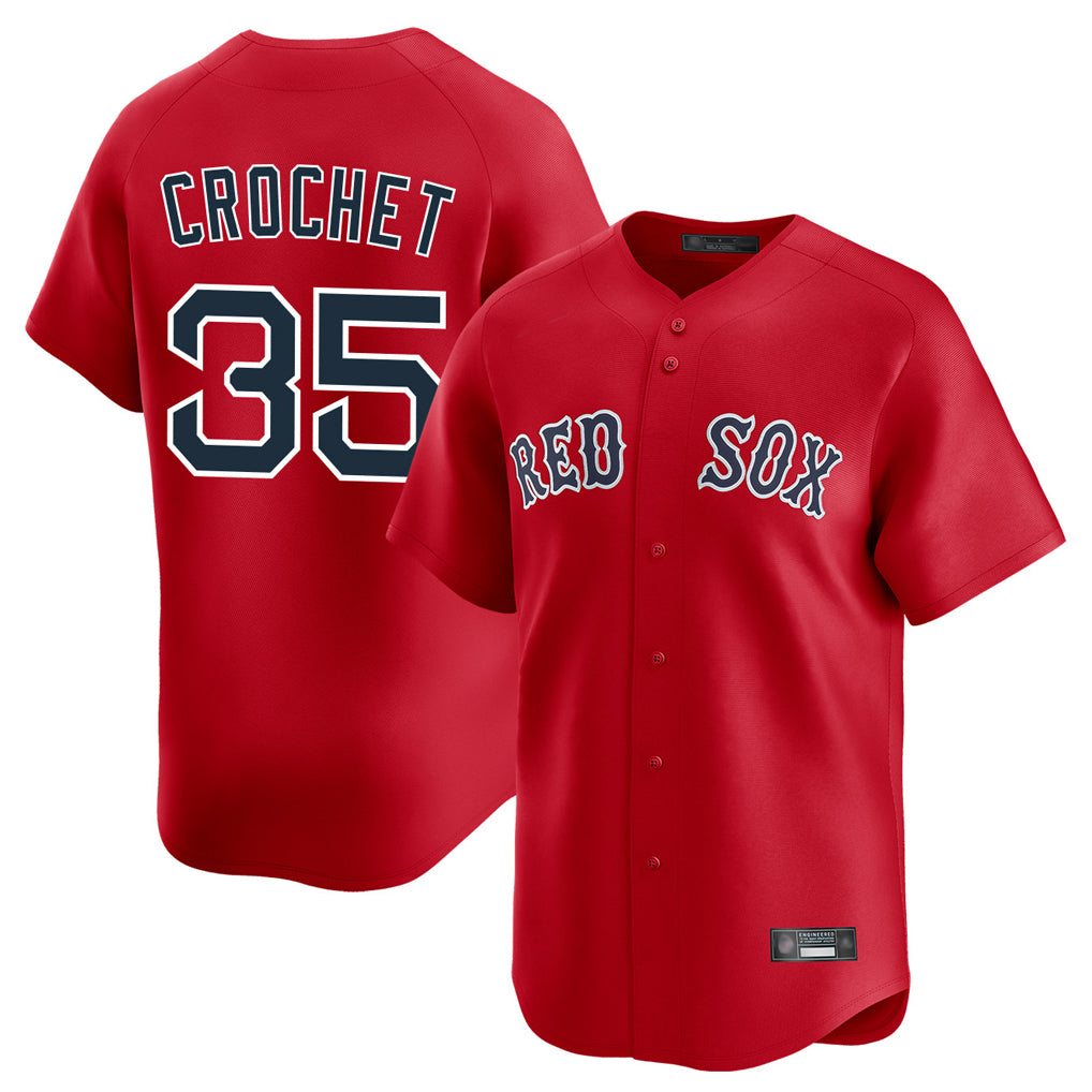 MATTH B.Red Sox #35 Garrett Crochet Player Red Limited Home Game Stitched Jerseys