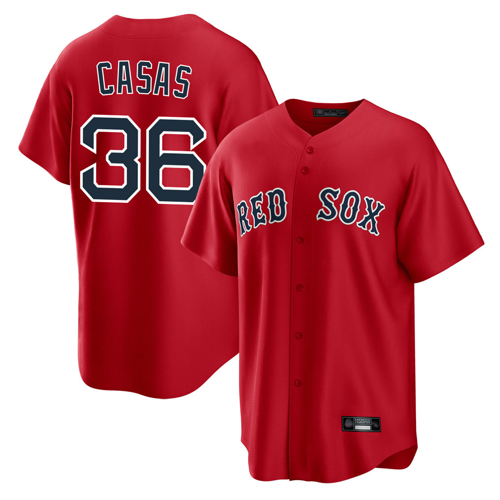 MATTH B.Red Sox #36 Triston Casas Player Red Home Game Stitched Jersey
