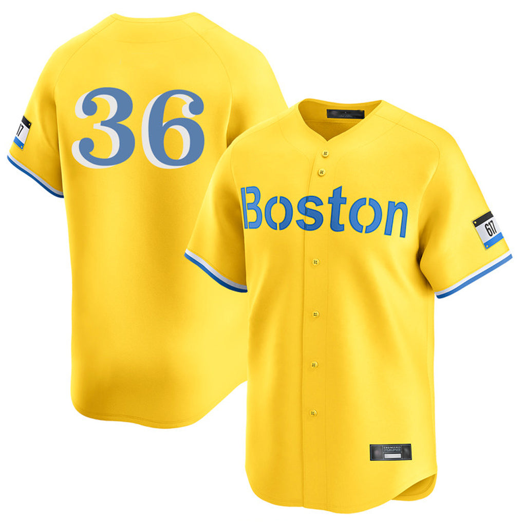MATTH B.Red Sox #36 Triston Casas Player Yellow Limited Home Game Stitched Jersey
