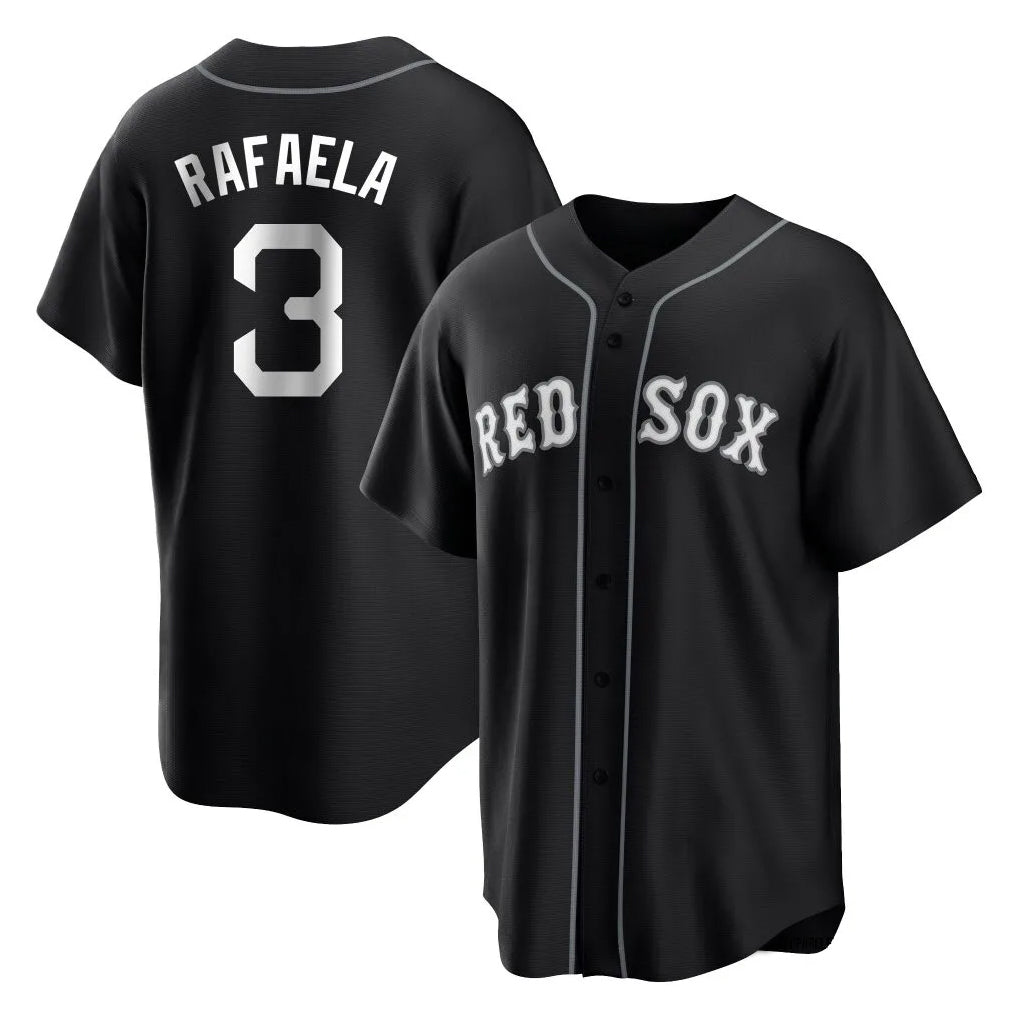 MATTH B.Red Sox #3 Ceddanne Rafaela Player Black Home Game Stitched Jerseys