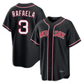 MATTH B.Red Sox #3 Ceddanne Rafaela Player Black Out Home Game Stitched Jerseys