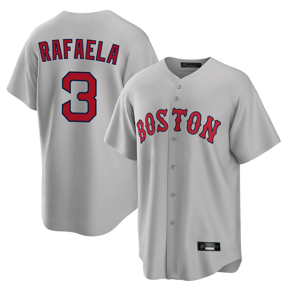 MATTH B.Red Sox #3 Ceddanne Rafaela Player Gray Road Home Game Stitched Jersey