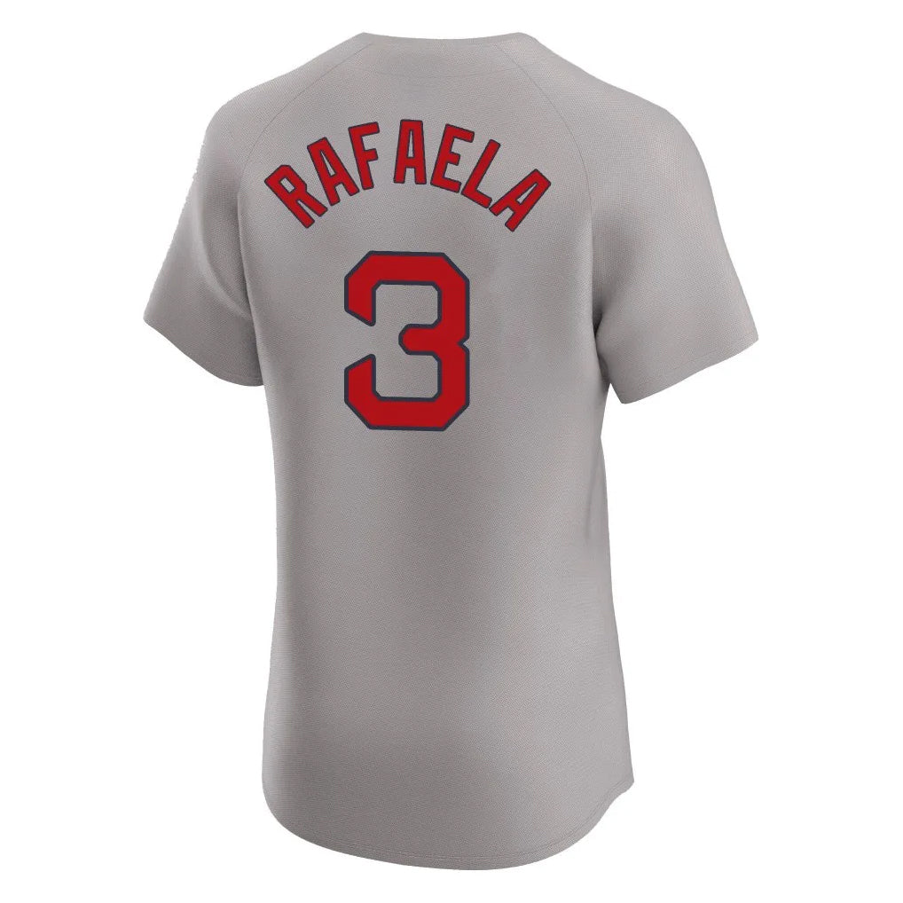 MATTH B.Red Sox #3 Ceddanne Rafaela Player Gray Road Limited Elite Home Game Stitched Jerseys
