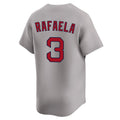 MATTH B.Red Sox #3 Ceddanne Rafaela Player Gray Road Limited Home Game Stitched Jerseys