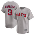 MATTH B.Red Sox #3 Ceddanne Rafaela Player Gray Road Limited Home Game Stitched Jersey