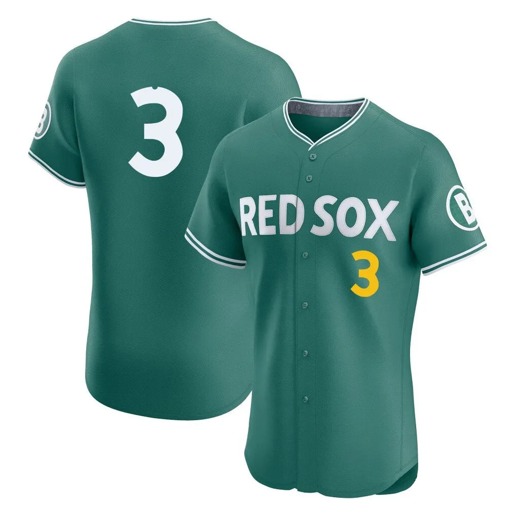 MATTH B.Red Sox #3 Ceddanne Rafaela Player Green City Connect Limited Elite Home Game Stitched Jersey
