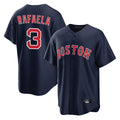 MATTH B.Red Sox #3 Ceddanne Rafaela Player Navy Home Game Stitched Jersey