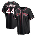MATTH B.Red Sox #44 Aroldis Chapman Player Black Out Home Game Stitched Jerseys