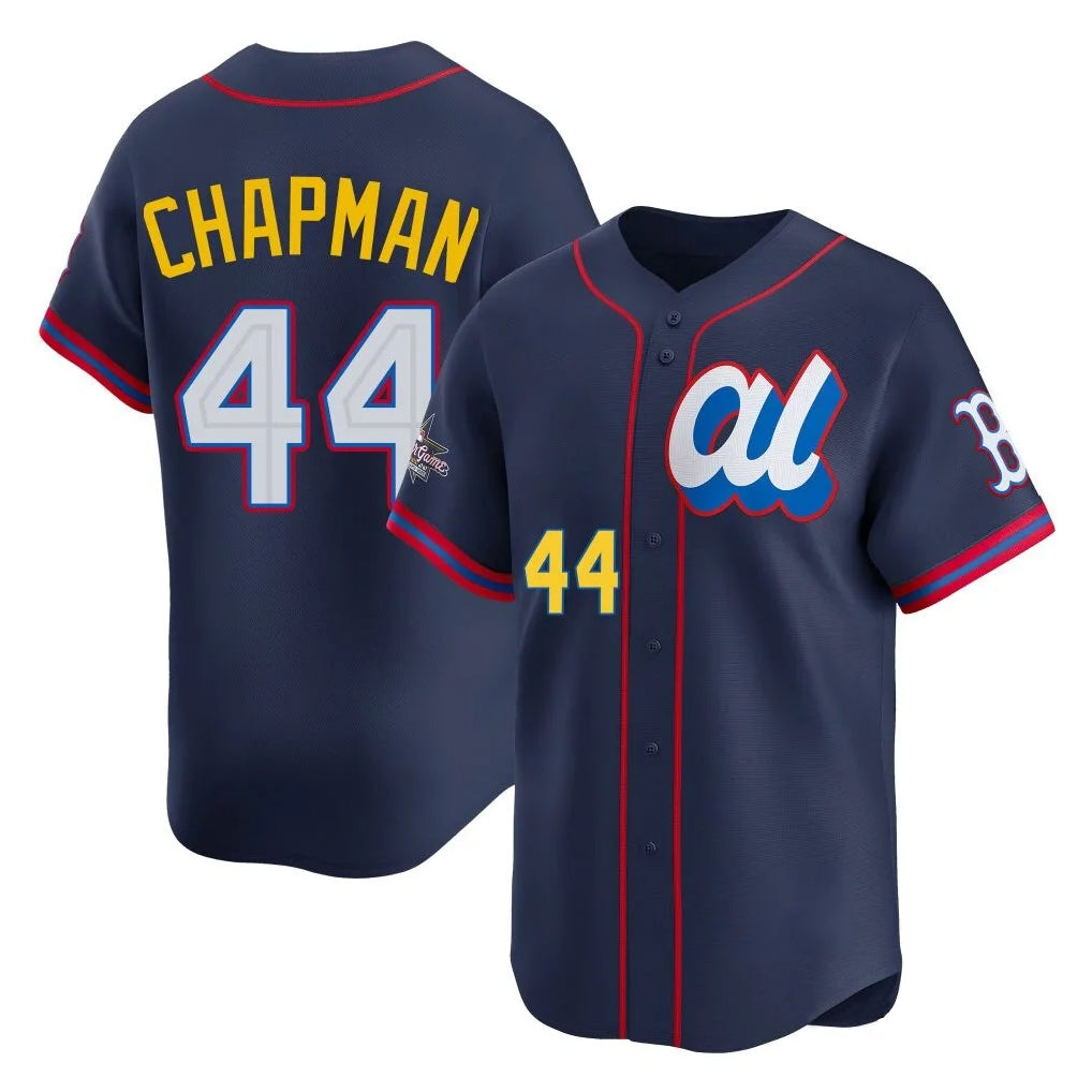 MATTH B.Red Sox #44 Aroldis Chapman Player Navy American League All-Star Edition Game Stitched Jerseys