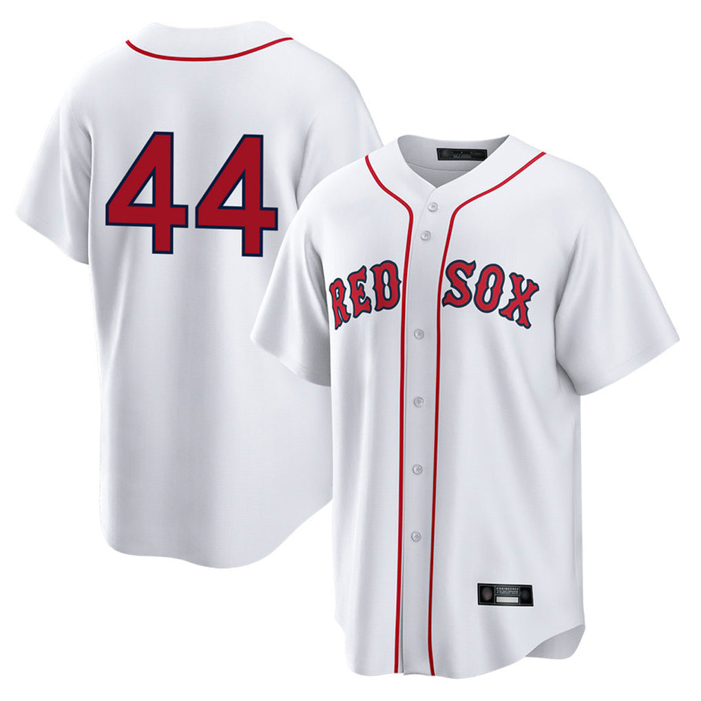 MATTH B.Red Sox #44 Aroldis Chapman Player White Home Game Stitched Jerseys