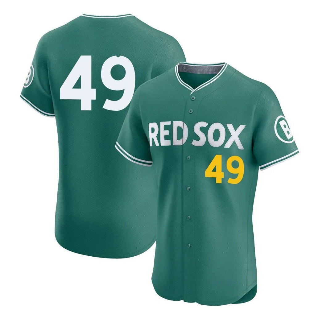 MATTH B.Red Sox #49 Tim Wakefield Player Green City Connect Limited Elite Home Game Stitched Jerseys