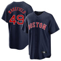 MATTH B.Red Sox #49 Tim Wakefield Player Navy Home Game Stitched Jerseys