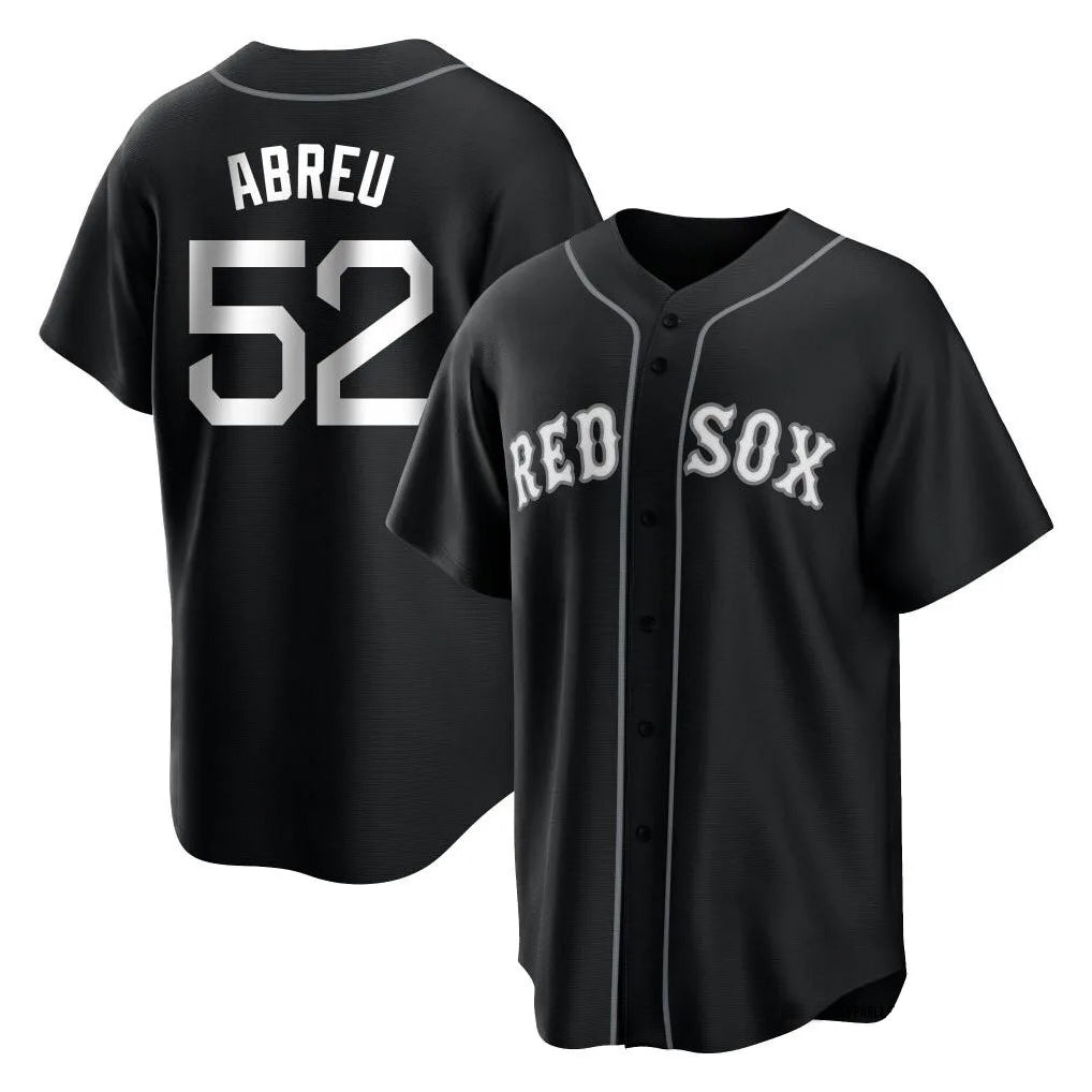 MATTH B.Red Sox #52 Wilyer Abreu Player Black Home Game Stitched Jerseys