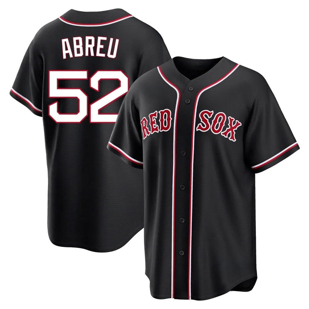 MATTH B.Red Sox #52 Wilyer Abreu Player Black Out Home Game Stitched Jerseys