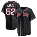 MATTH B.Red Sox #52 Wilyer Abreu Player Black Out Home Game Stitched Jerseys