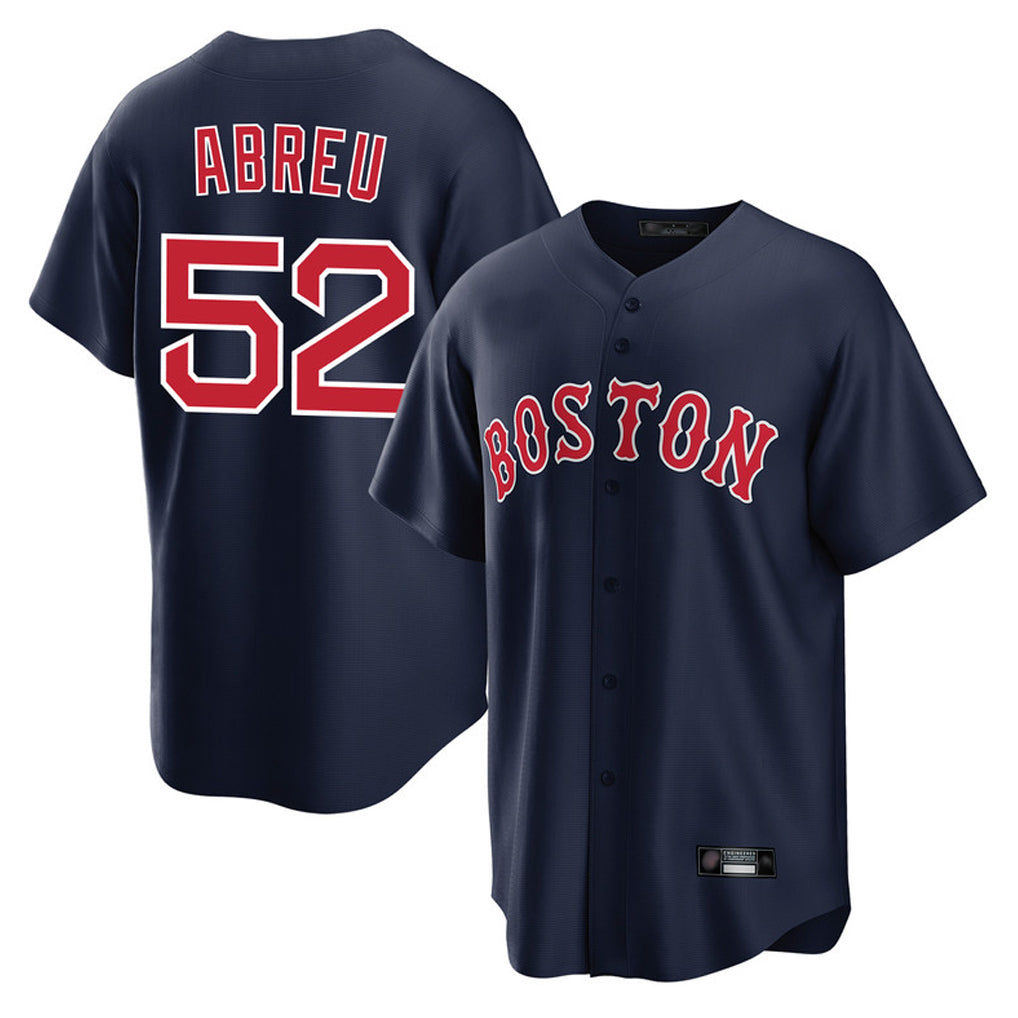 MATTH B.Red Sox #52 Wilyer Abreu Player Navy Home Game Stitched Jerseys