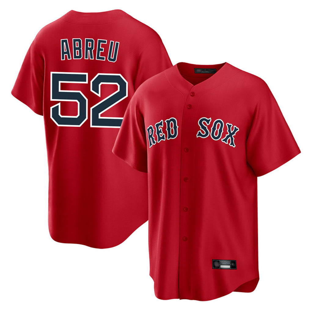 MATTH B.Red Sox #52 Wilyer Abreu Player Red Home Game Stitched Jerseys
