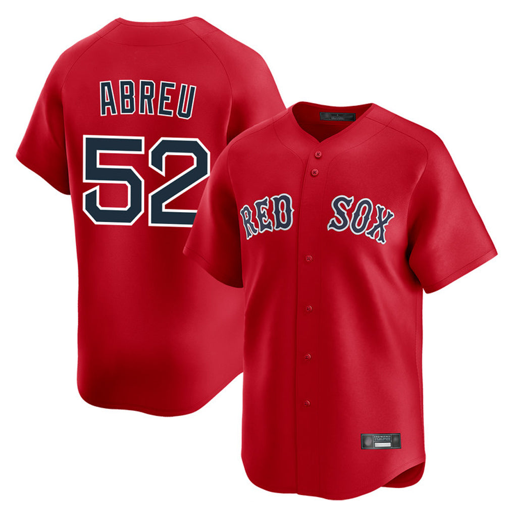 MATTH B.Red Sox #52 Wilyer Abreu Player Red Limited Home Game Stitched Jerseys