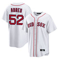 MATTH B.Red Sox #52 Wilyer Abreu Player White Home Game Stitched Jerseys