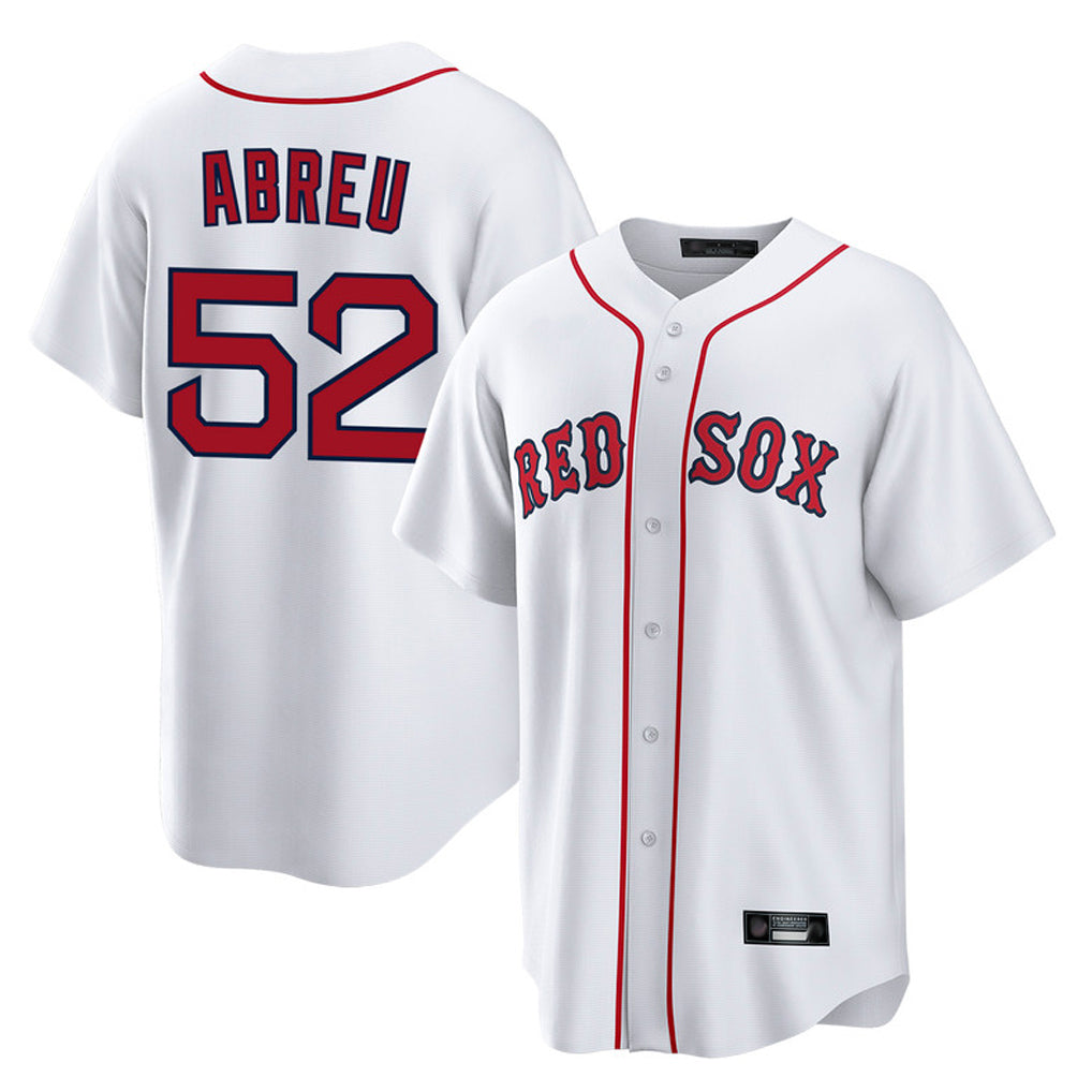 MATTH B.Red Sox #52 Wilyer Abreu Player White Home Game Stitched Jerseys