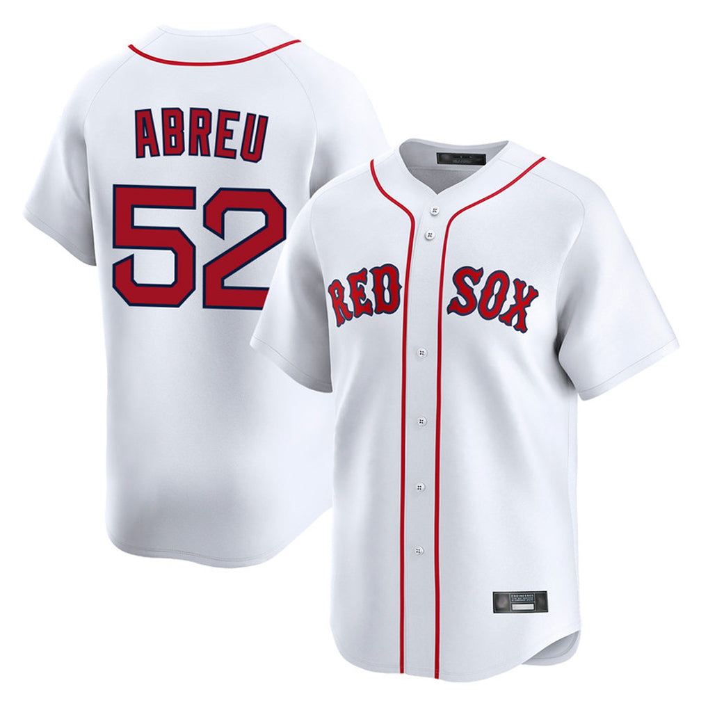 MATTH B.Red Sox #52 Wilyer Abreu Player White Limited Home Game Stitched Jerseys