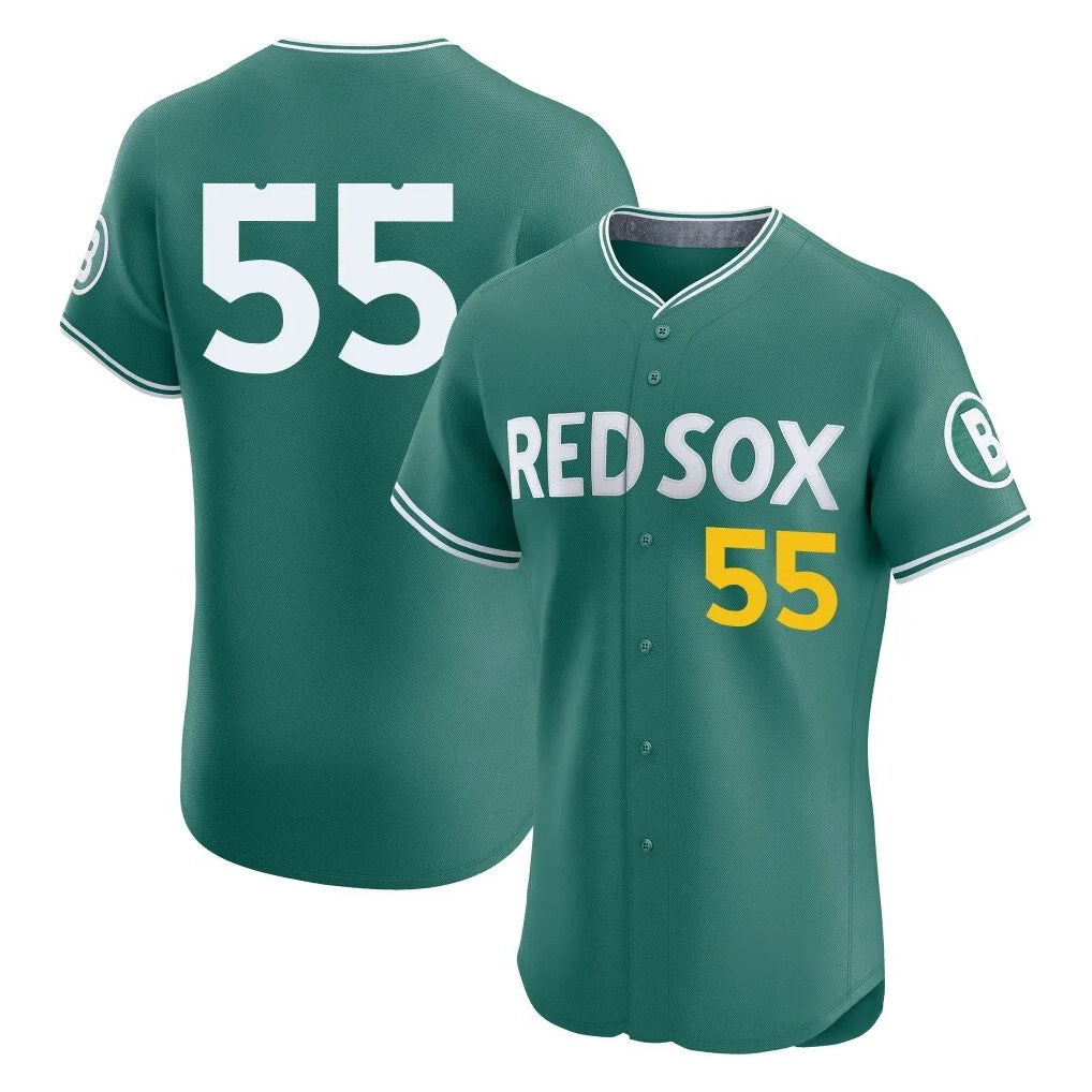 MATTH B.Red Sox #55 Ranger Su¡§¡érez Player Green City Connect Limited Elite Home Game Stitched Jerseys