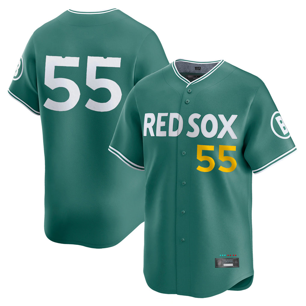 MATTH B.Red Sox #55 Ranger Su¡§¡érez Player Green City Connect Limited Home Game Stitched Jerseys