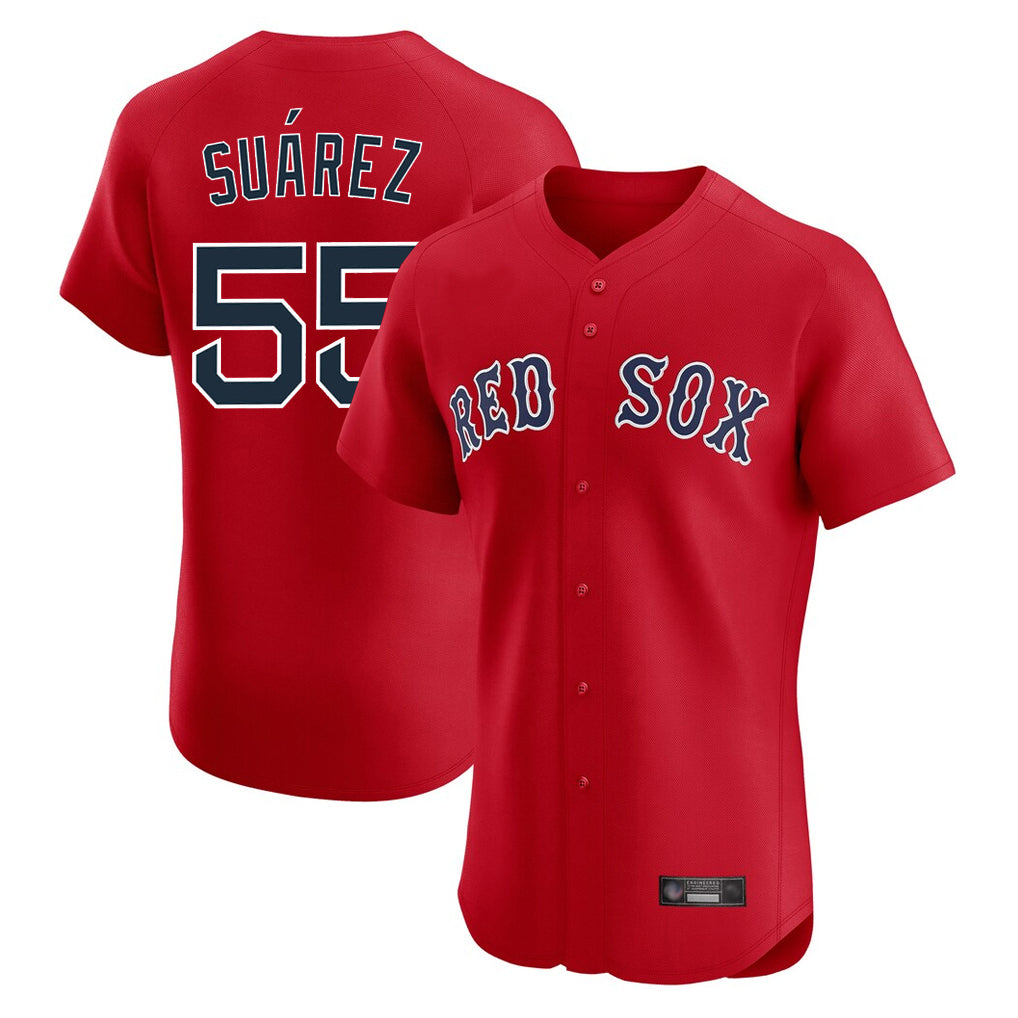 MATTH B.Red Sox #55 Ranger Su¡§¡érez Player Red Limited Elite Home Game Stitched Jerseys