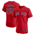 MATTH B.Red Sox #55 Ranger Su¡§¡érez Player Red Limited Elite Home Game Stitched Jerseys